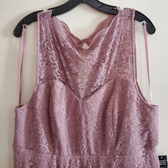 NWT Torrid Mauve Pink Tulle Lace Skate Mini Dress Semi Formal Size 20 - Picture 10 of 14